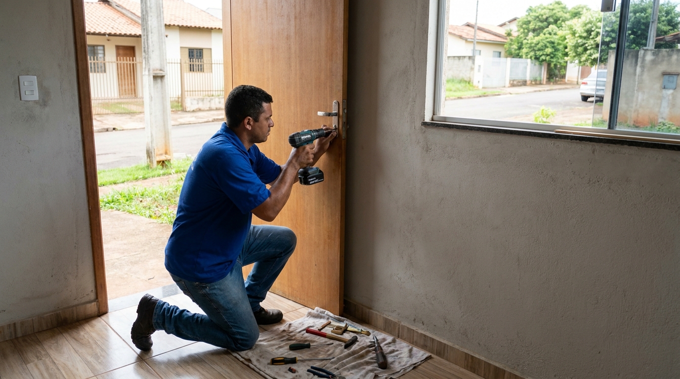 Instalação de Fechadura Residencial profissional em Comasa, Joinville‑SC