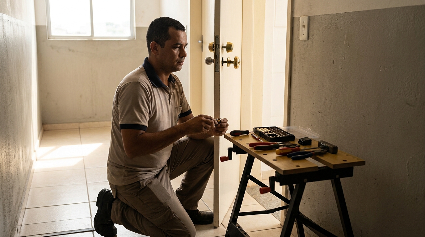 Troca de Segredo Residencial profissional em Comasa, Joinville‑SC